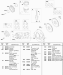 PistonRingsConnecting Rod Crankshaft Flywheel Diagram and Parts List for 584447-0205-E2  Briggs and Stratton Engine